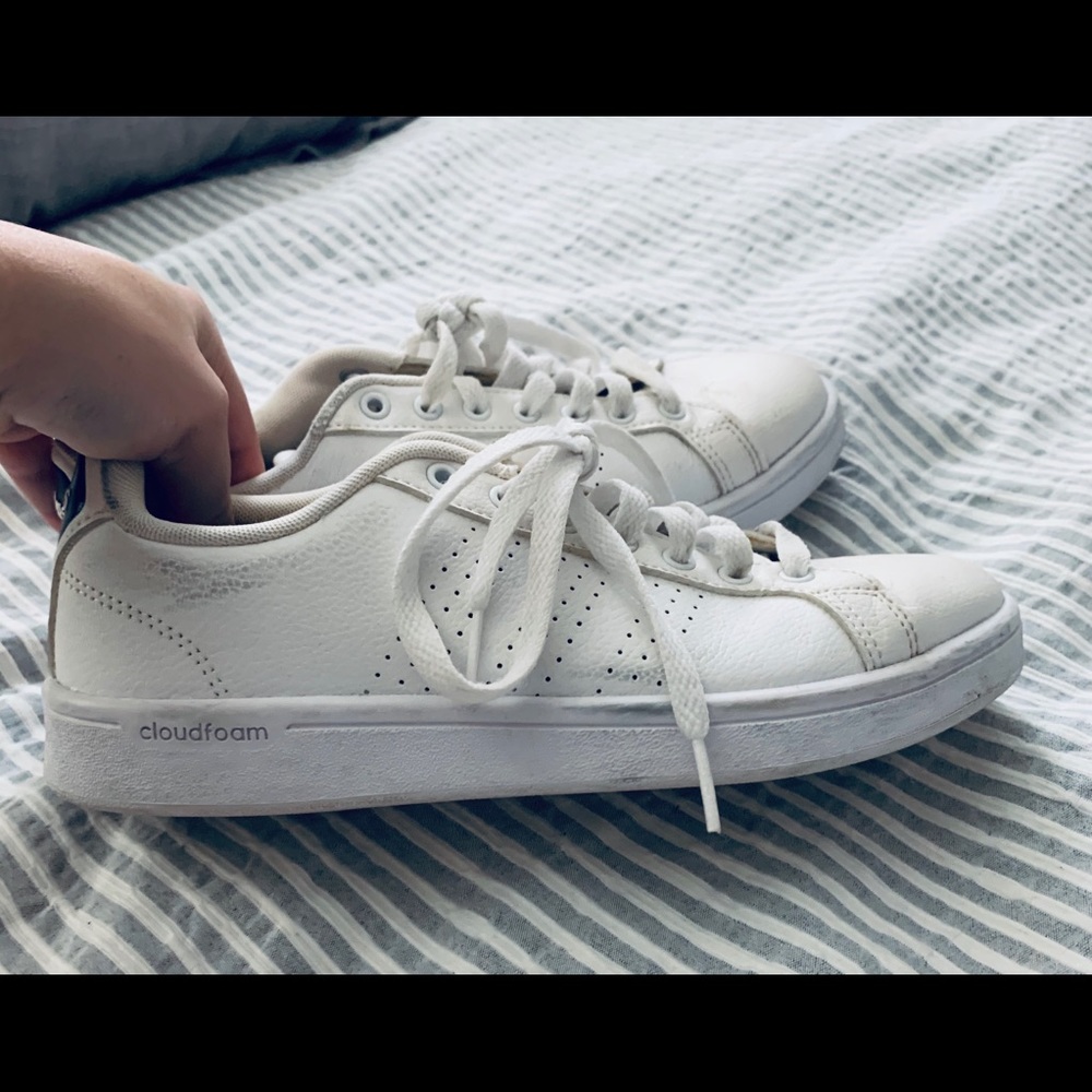 Adidas Cloudfoam White Court Shoes